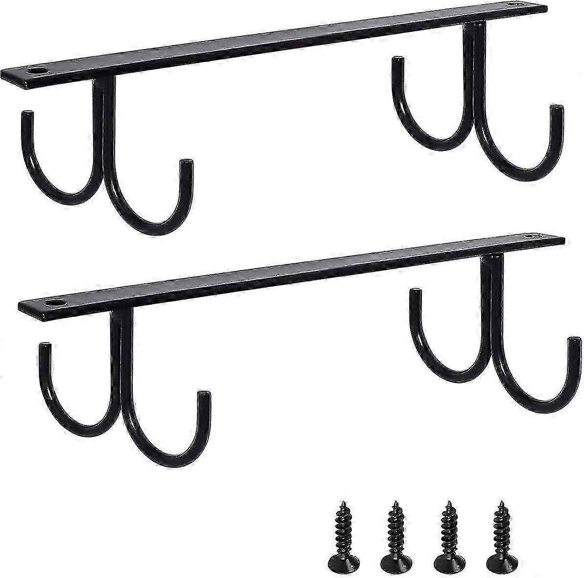 Under Cabinet Mug Rack, Rustic Mug Organizer Rack Cup Holder Under Shelf Hanging Hooks Rack