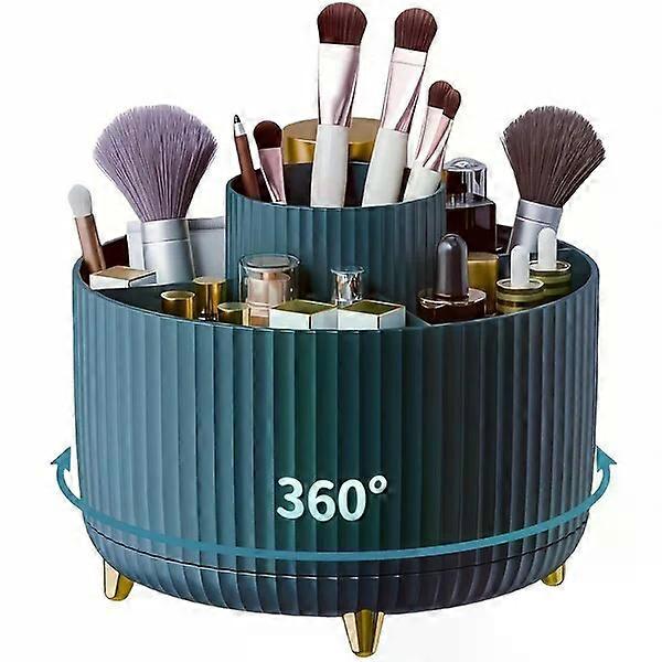 360-degree rotating makeup storage box, made of high-gloss ABS material, durable and practical