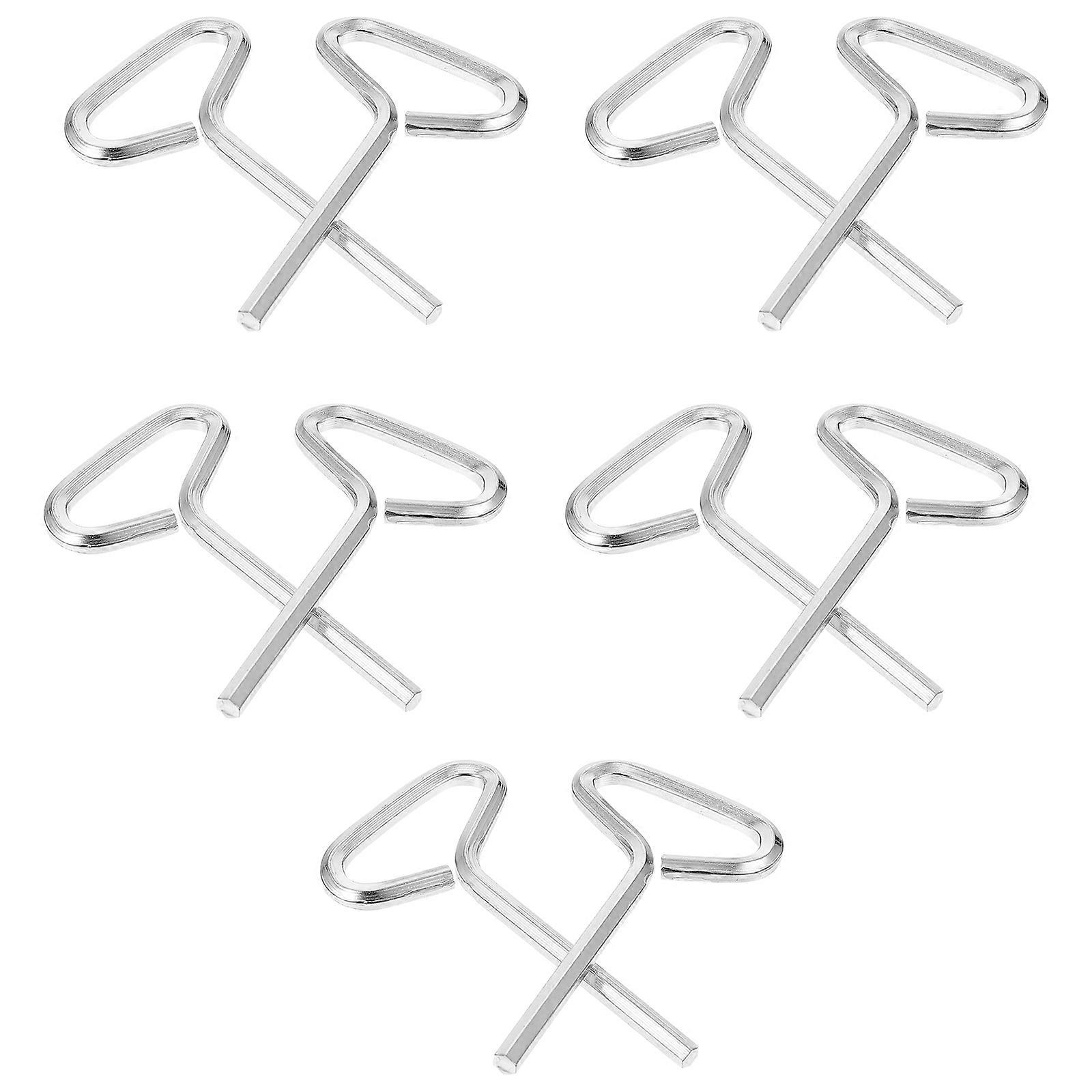 Stainless Steel Hex Wrench Set for Repair Durable and Ergonomic Design Silver 10 Pieces