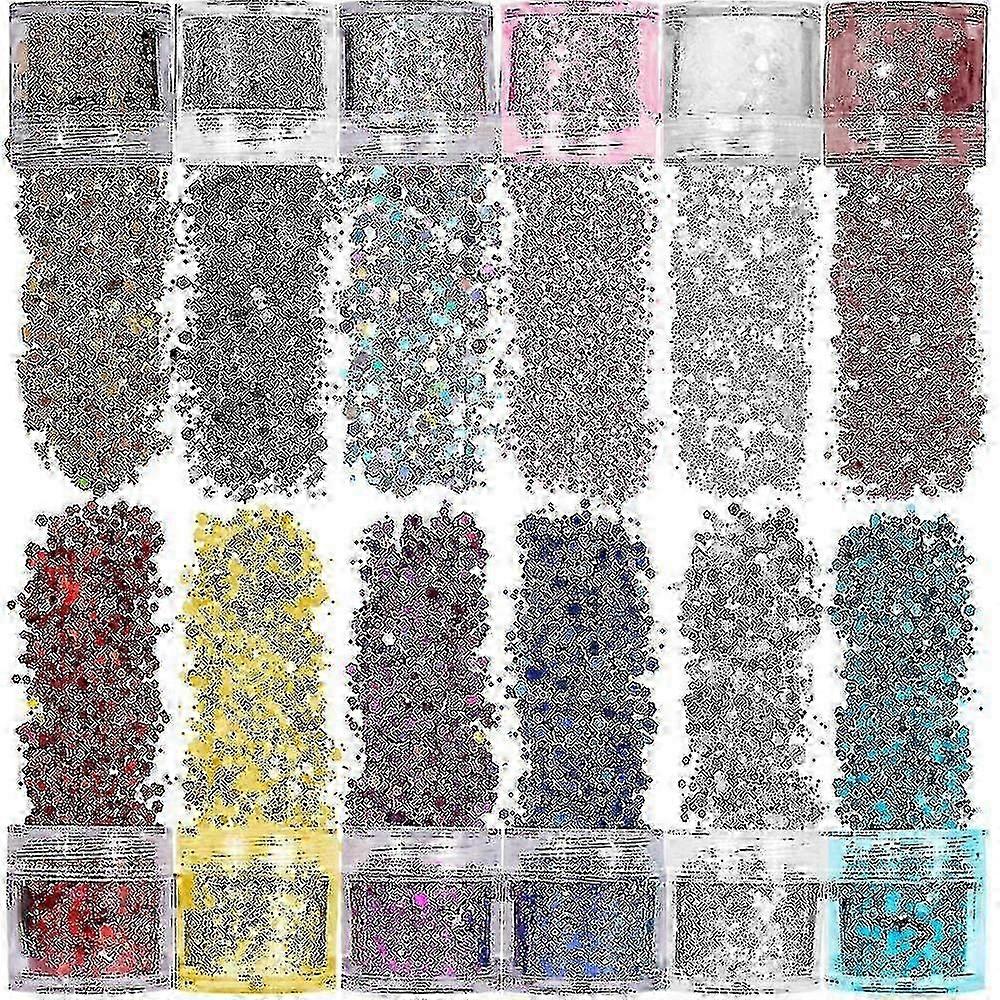Sparkling Glitter Sequins 12 Pack for Decorative Shakers