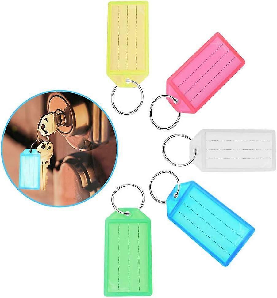10 Pieces Key Label, Ternel Key Ring Plastic Key Ring Label Color