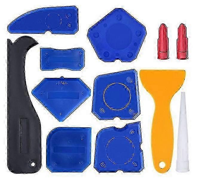 2025 12pcs Multifunctional Caulking Tool Glue Removal Plate Angle Scraper Shovel
