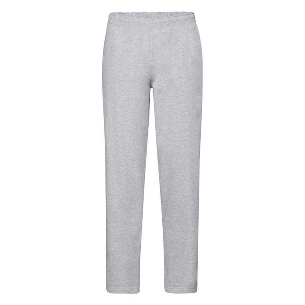 Fruit of the Loom Heren Classic Heather Joggingbroek met open zoom