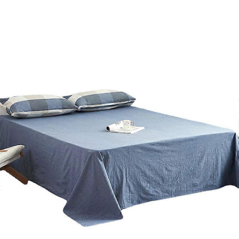 Fitted Sheet, Cotton, 245x250cm (Jean Blue) Macaron