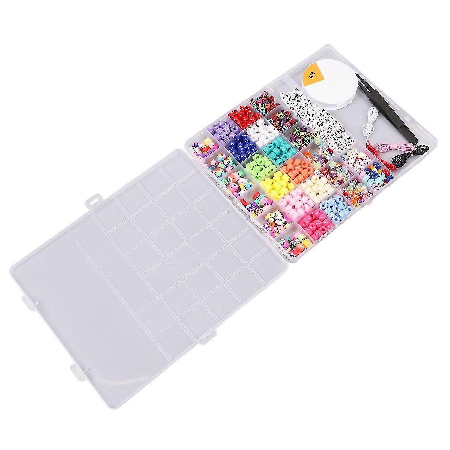 2025 Latest Model DIY Bracelet Making Kit 812 Beads 1 Coil 4 Elastic Thread