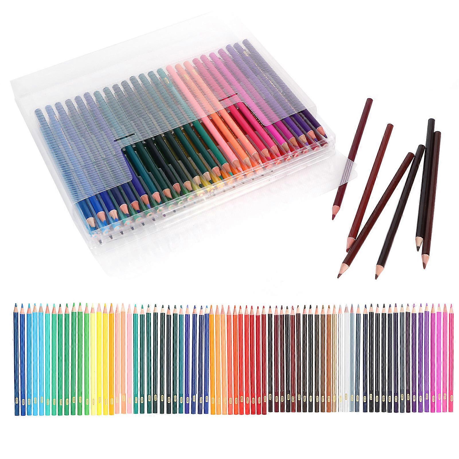 72Pcs Water-Soluble Colored Pencils Set, 17.5cm Multicolor