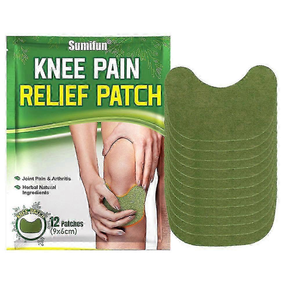12-60pcs Knee Pain Relief Patch Wormwood Moxa Hot Moxibustion Patch Self Heating Patch