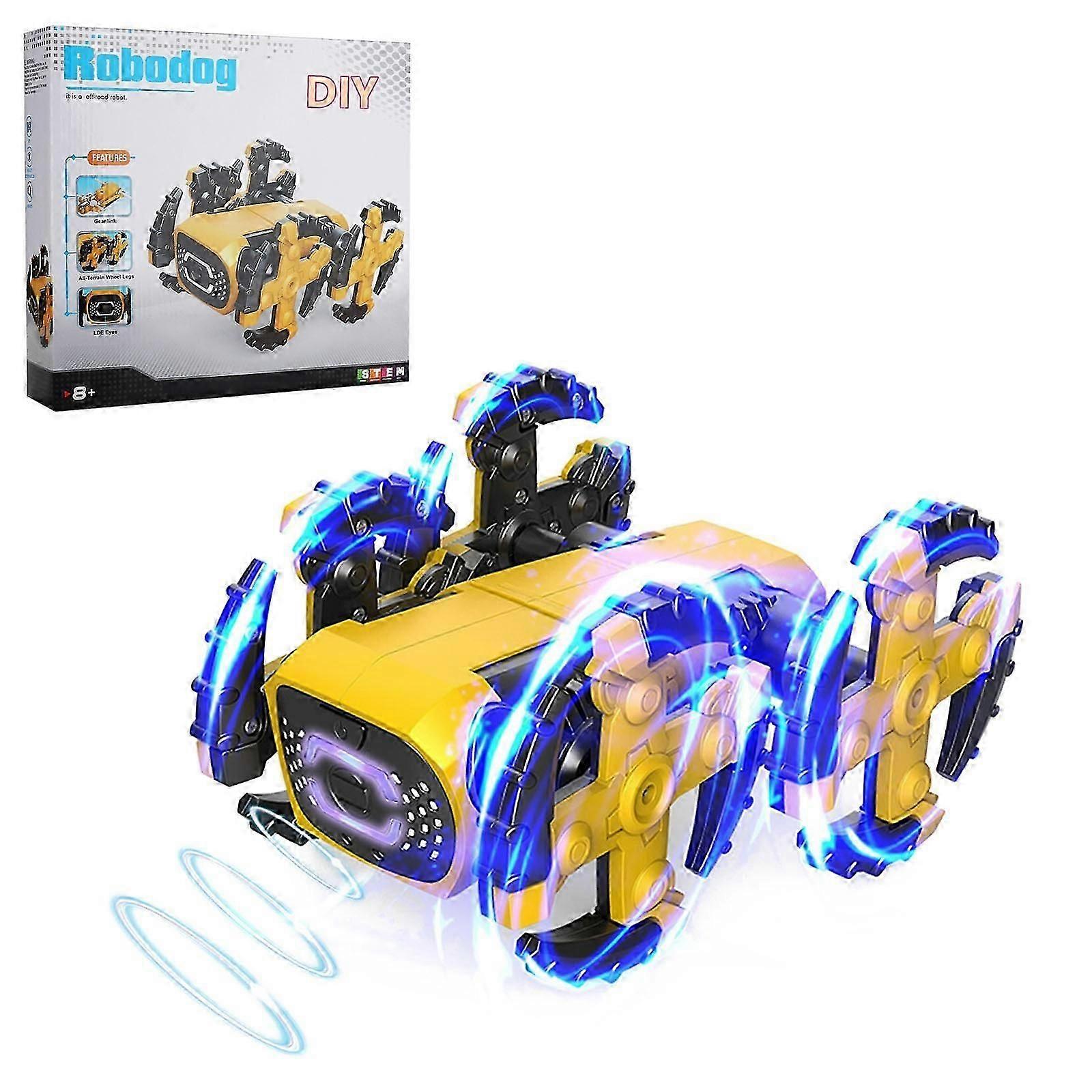 Robot Dog Robot Sets STEM Building Toys Assembly Educational Science Building Block Kits, Induction, Music, Birthday Christmas (142 Pcs) FLYE242727