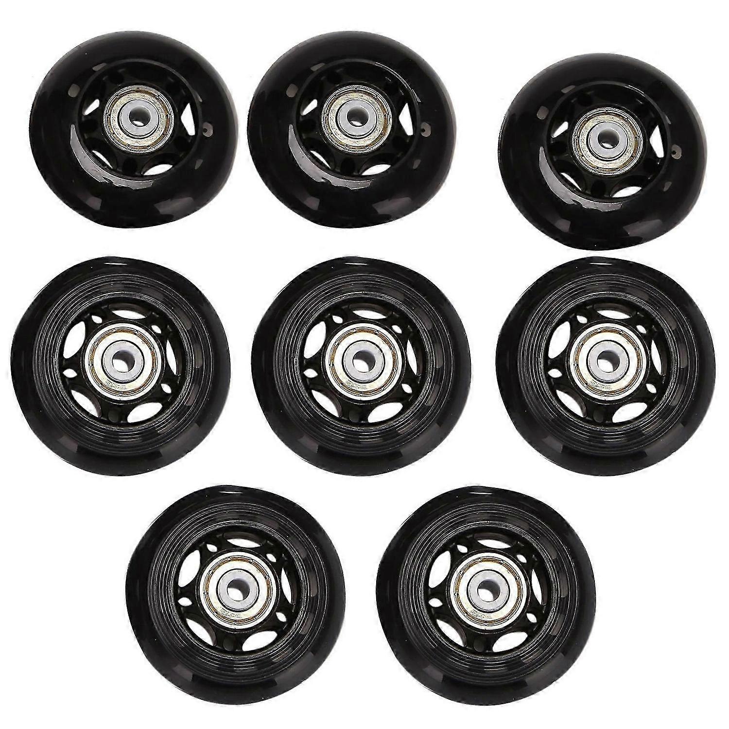 8 Pack Inline Skate Wheels, Roller Skate Wheels,with Bearing 64mm