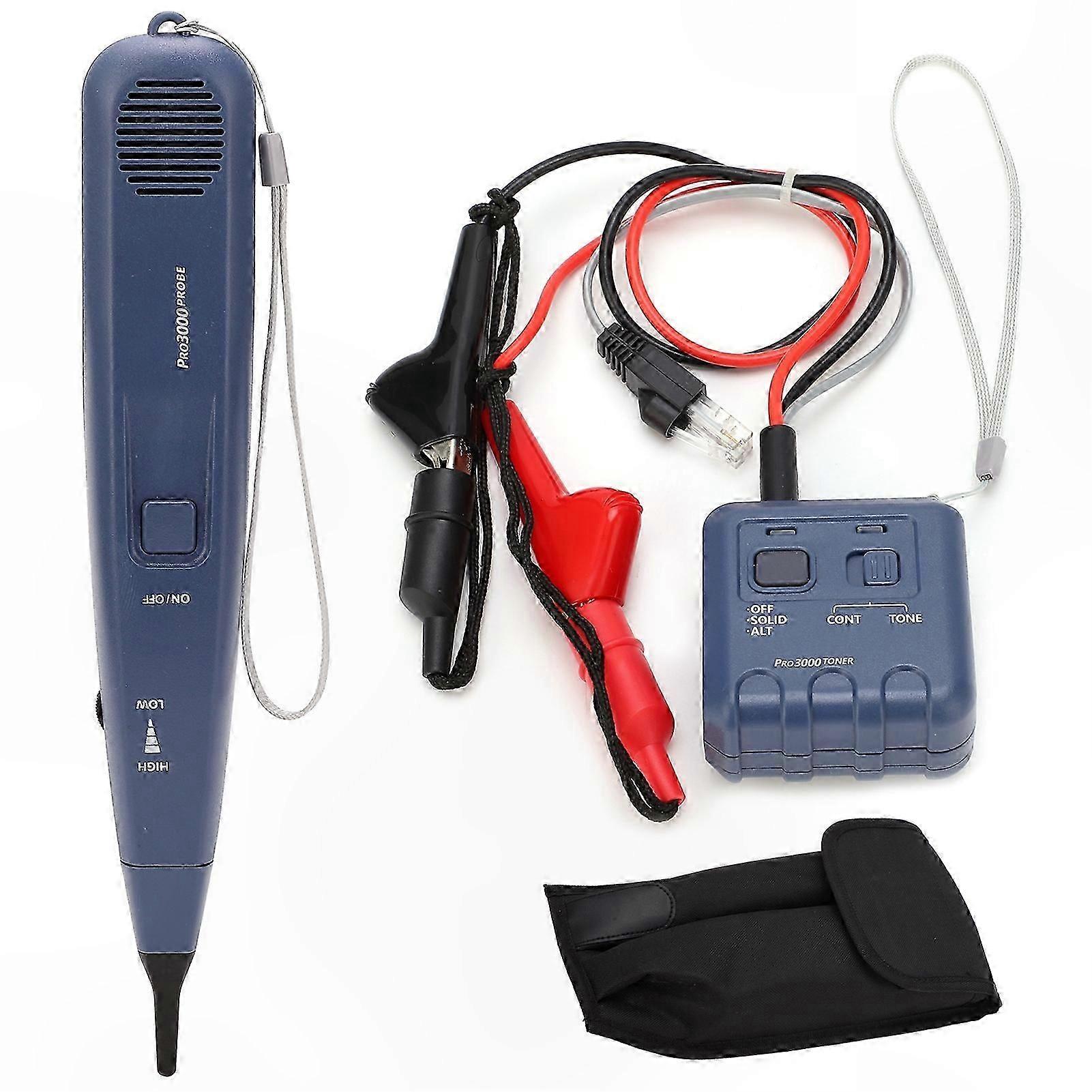 Handheld Network Cable Tester with Audio Generator and Line Locator Functionality