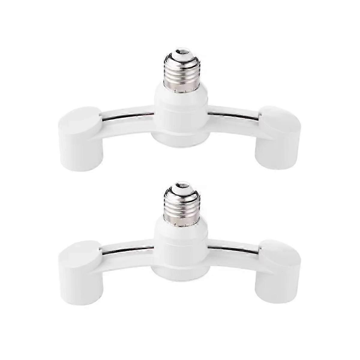 Light Socket Splitter,2 in 1 Bulbs Socket Splitter E27 Dual Heads Lamp Holder,for Home Garage Wareho