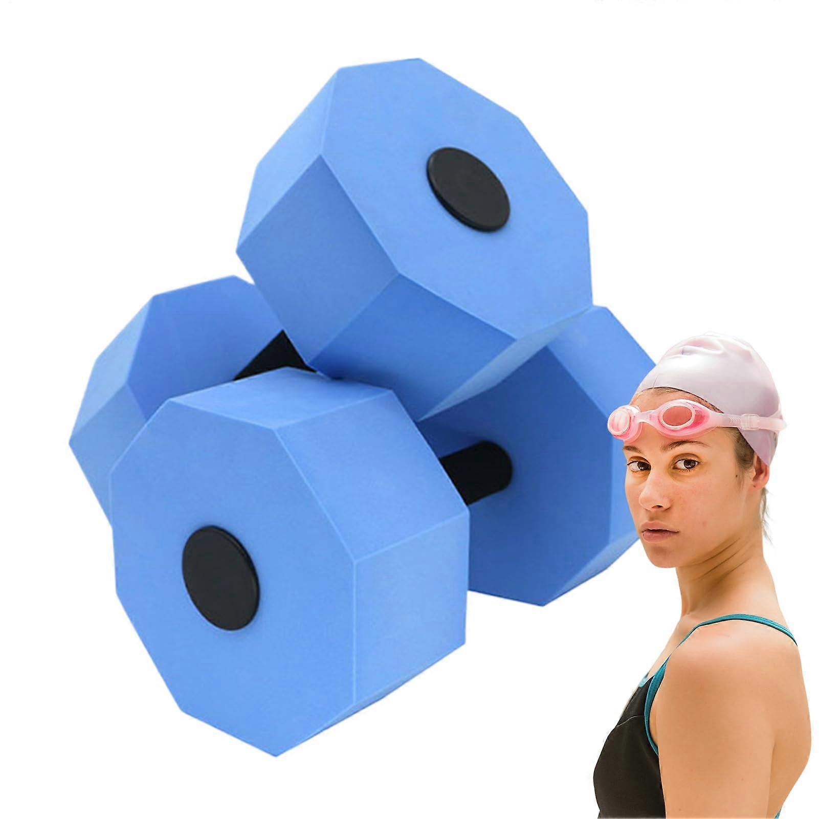 Water Weights 1 Pair Foam Weights For Pool Exercise Density Foam Barbells With Handle Strip Indoor Outdoor Yoga