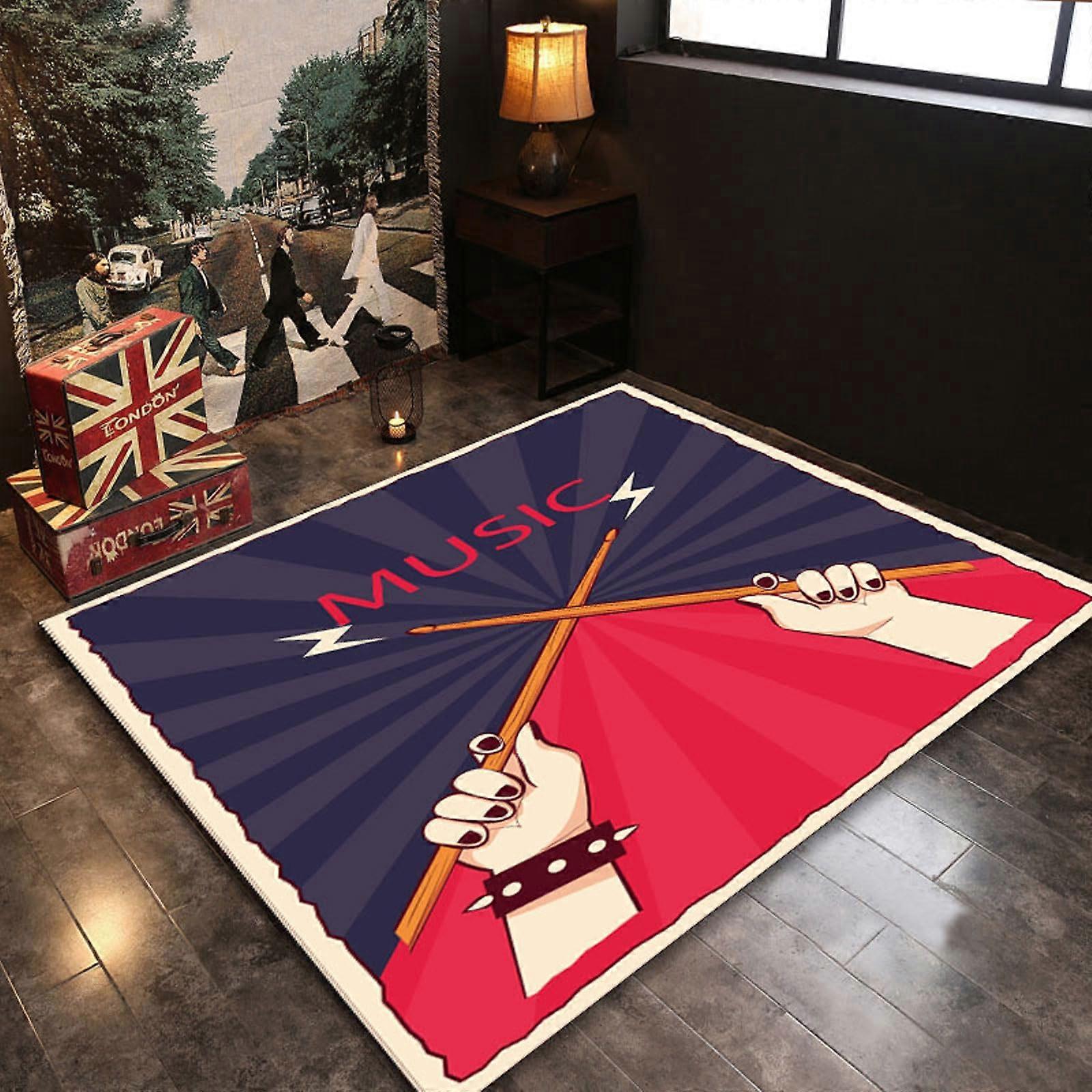 Drum Rug Non Skid Pad Electric Drum Pad Area Rug For Home Drum Kit Thick Noise Reduction Mat Jazz Drum And Piano Mat