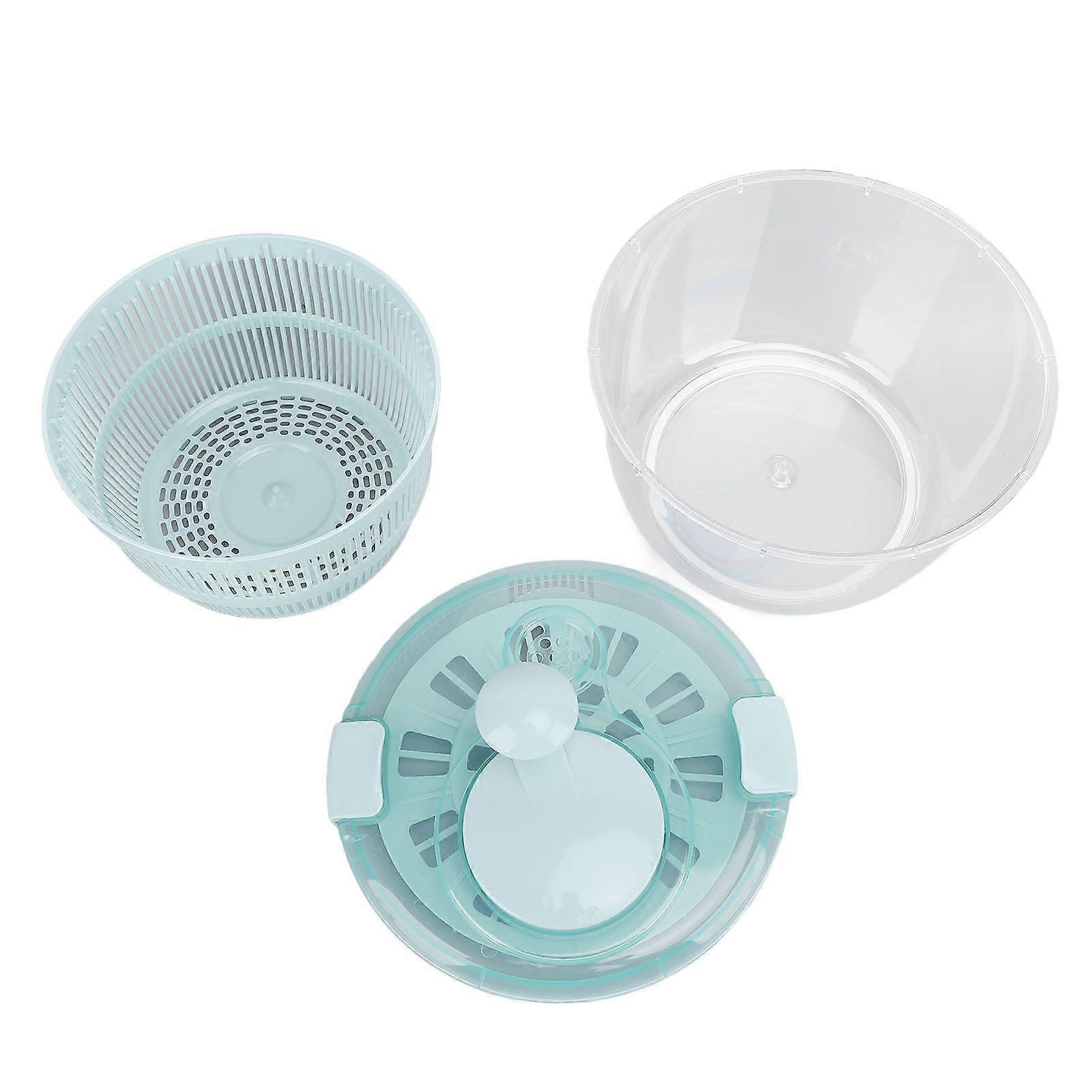 Salad Spinner Lake Blue 5L Fast One Handed Manual Salad Washer Spinner for Vegetable Fruit Lettuce