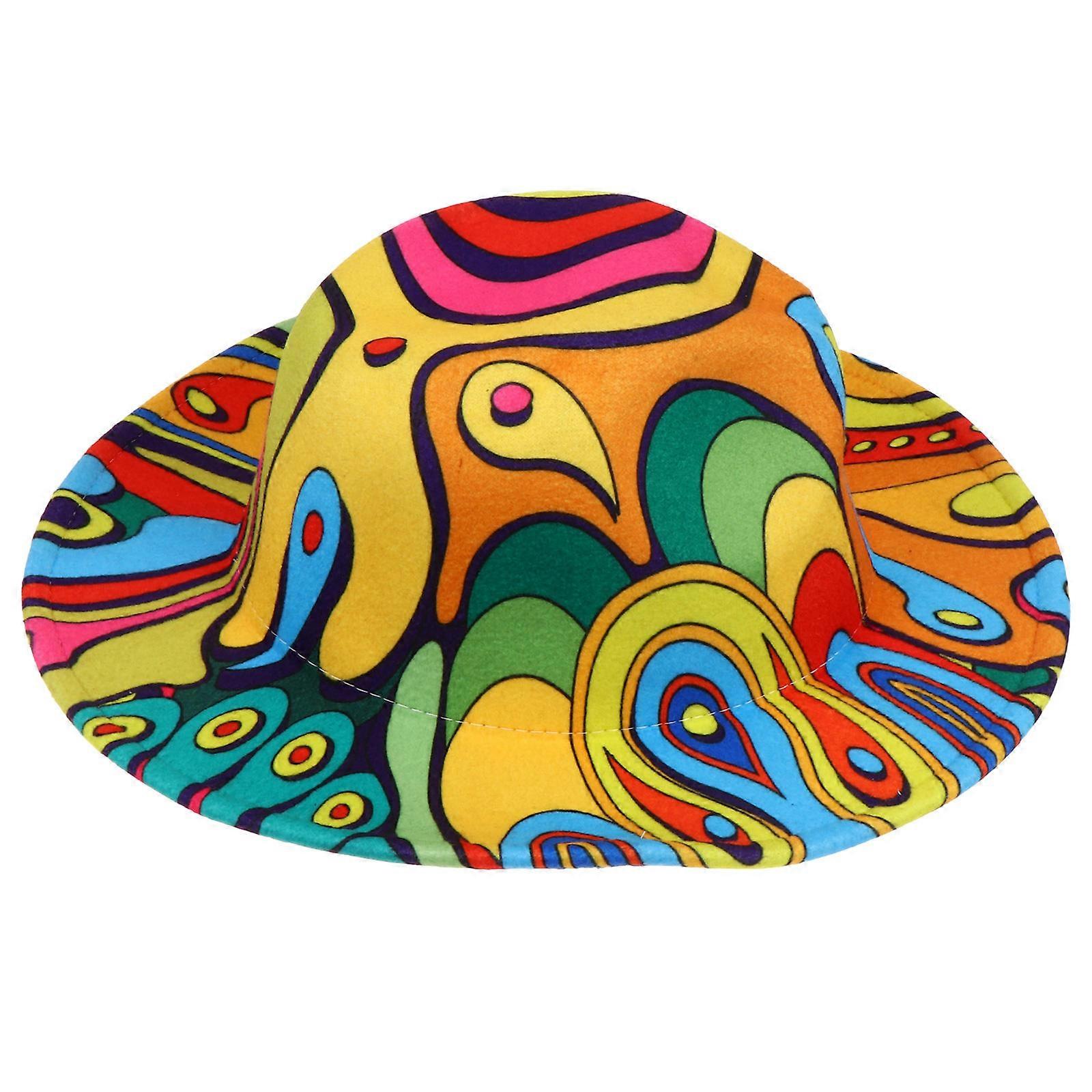 Cosplay Jazz Hat Colorful Elegant For Dancing Party And Photography 31x30cm 1Pcs