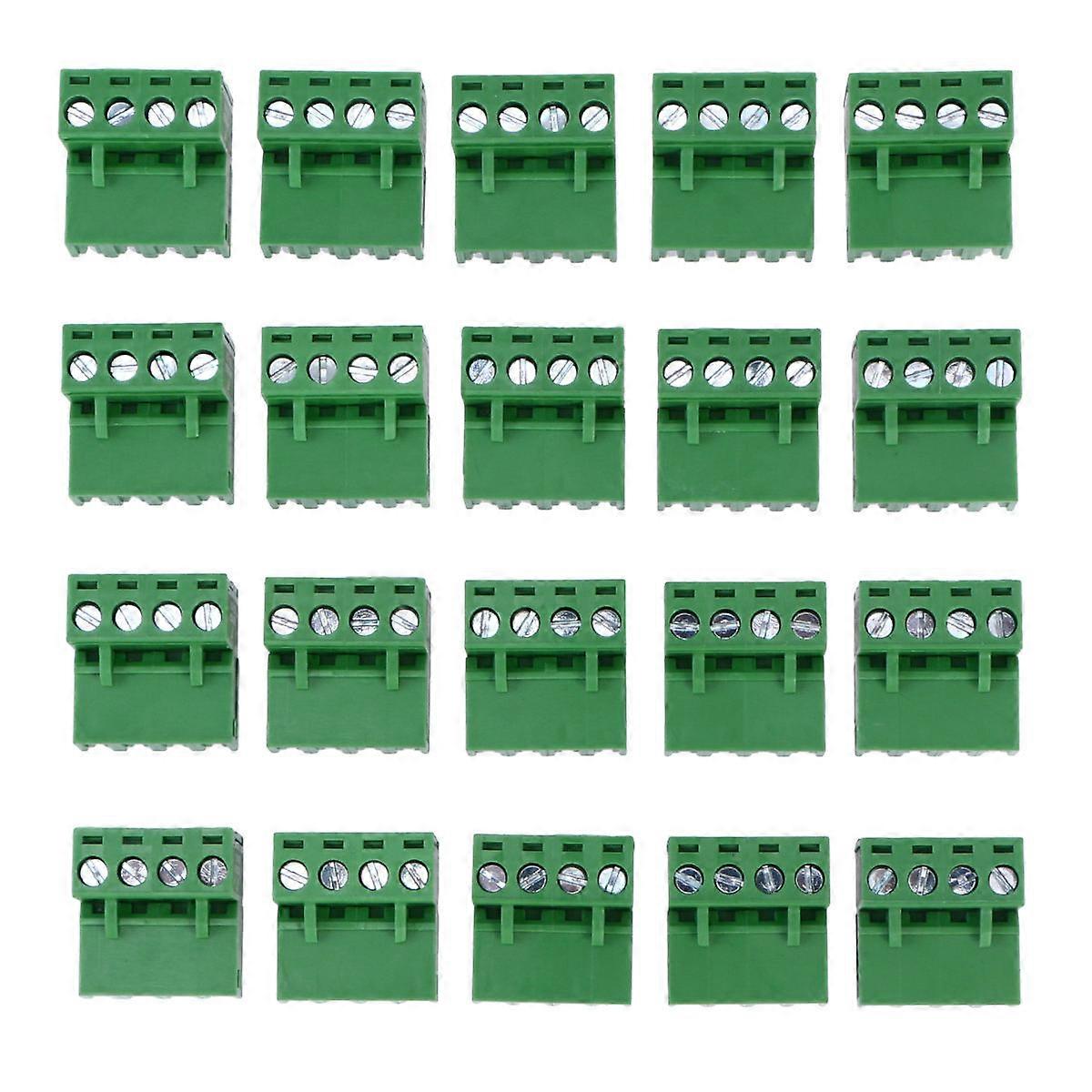 Connector Pcb Plug Connector for Electrical Connections Green Pluggable 1Pcs