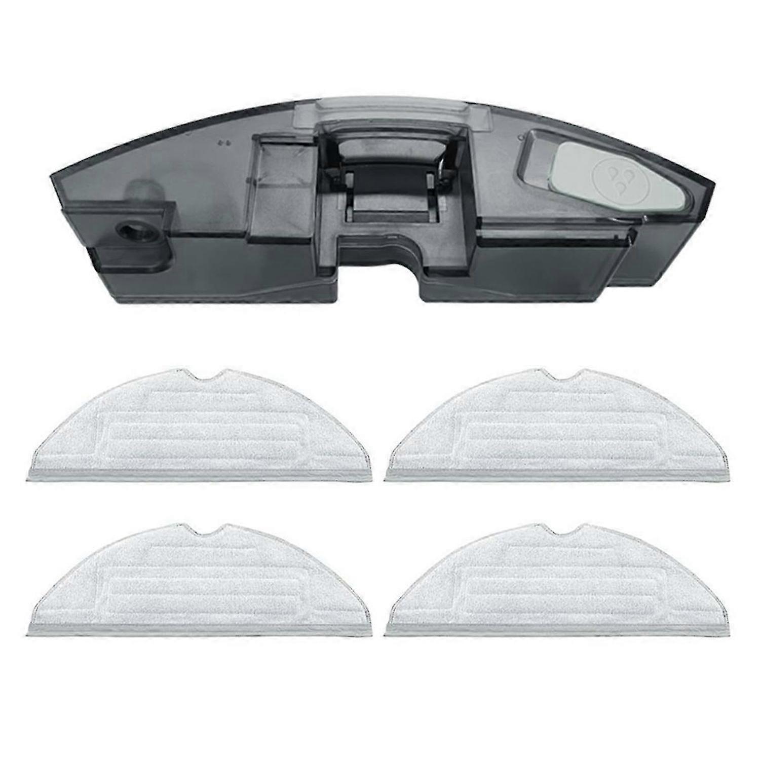 Replacement Water Tank with 4 Mop Pads Compatible for S7 MaxV Ultra/S7 MAXV/S7 Pro Robot Vacuum Clea