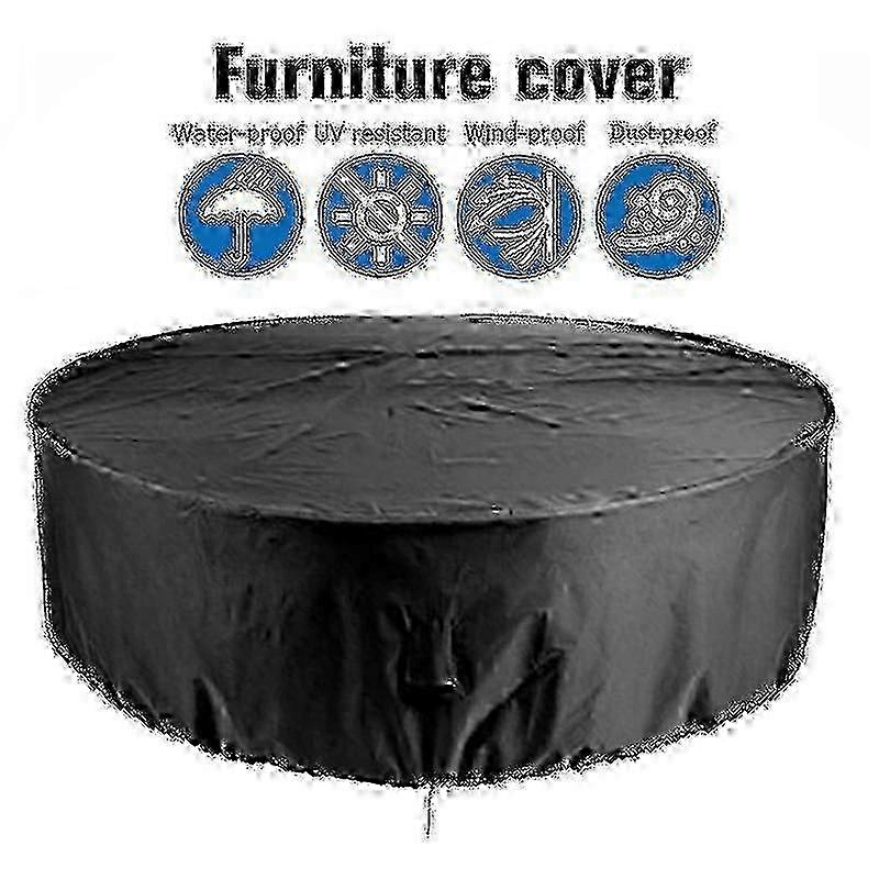 Custom Fit Waterproof Round Outdoor Table Cover - Durable