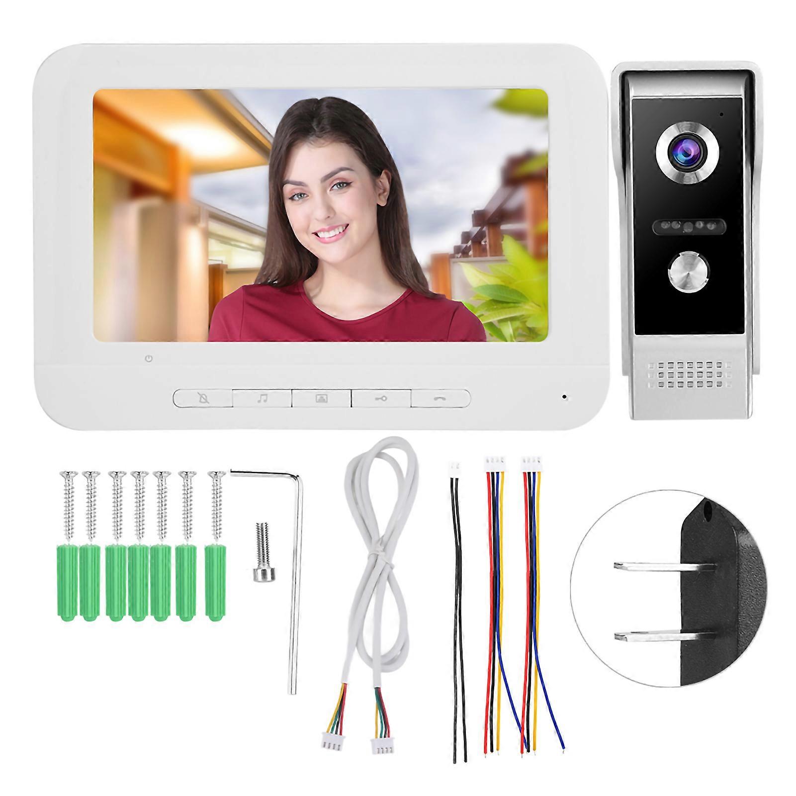 Interphone vidéo HD 7 pouces avec sonnette et caméra de surveillance, système de sécurité domestique