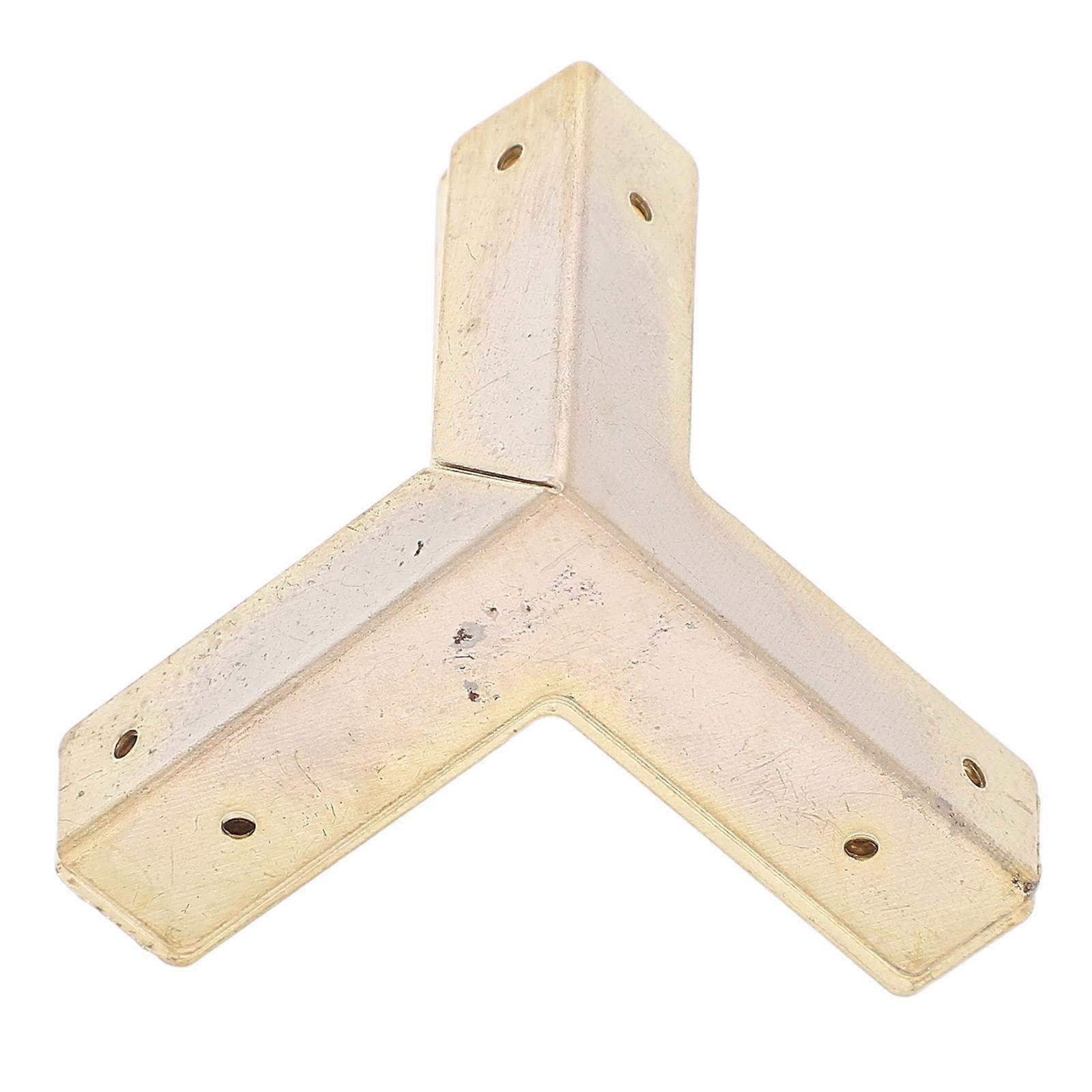 Rustic Metal Corner Protectors For Comprehensive Safety Of Boxes In Golden Color Suitable For Home And Office Users 4Pcs