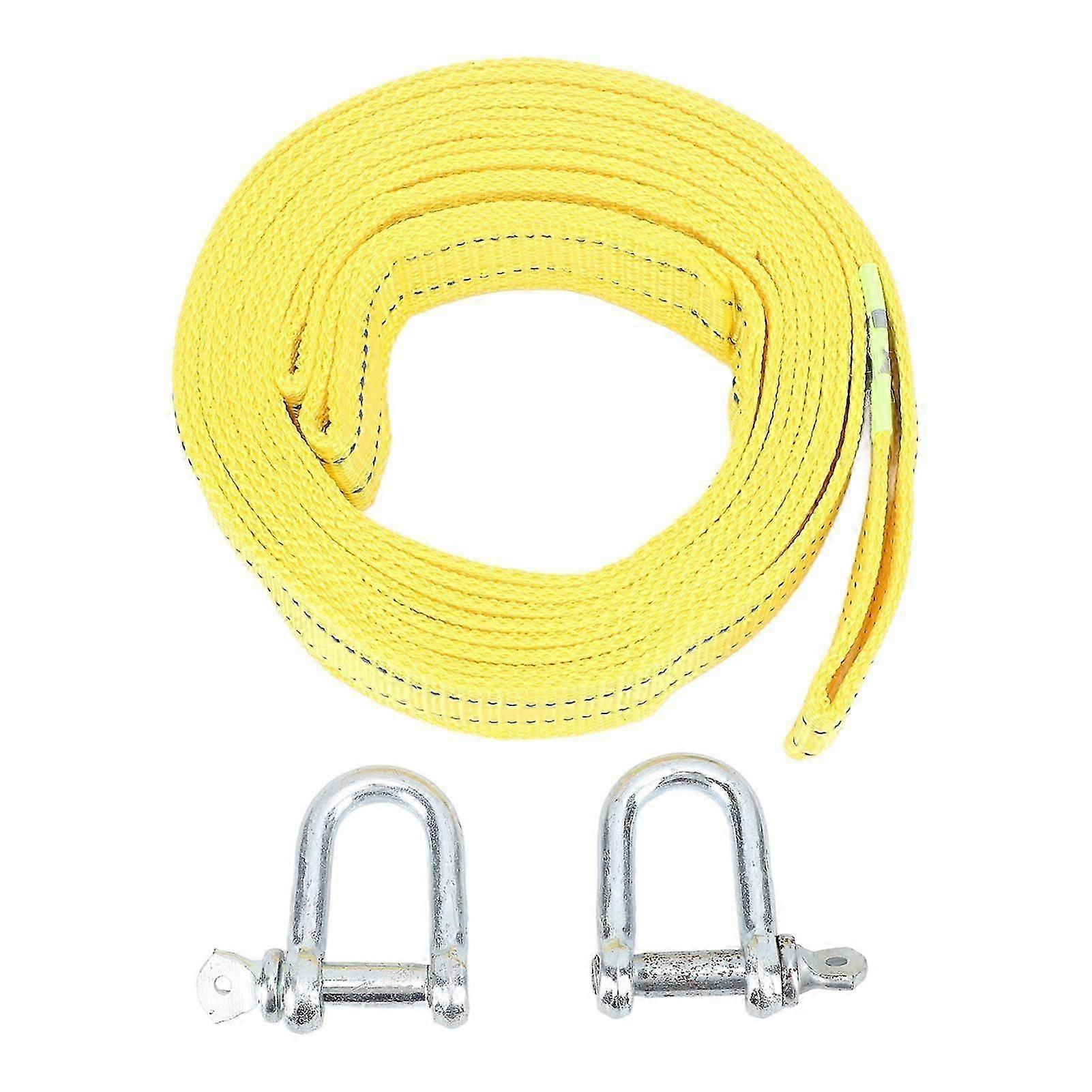 nylon tow strap 5m with hook for vehicle rescue