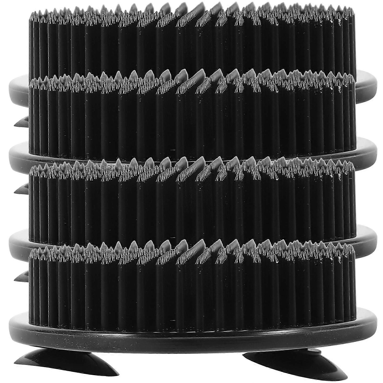 Flower Fixation Base Plastic Flower Holder Insert for Home 4Pcs Black