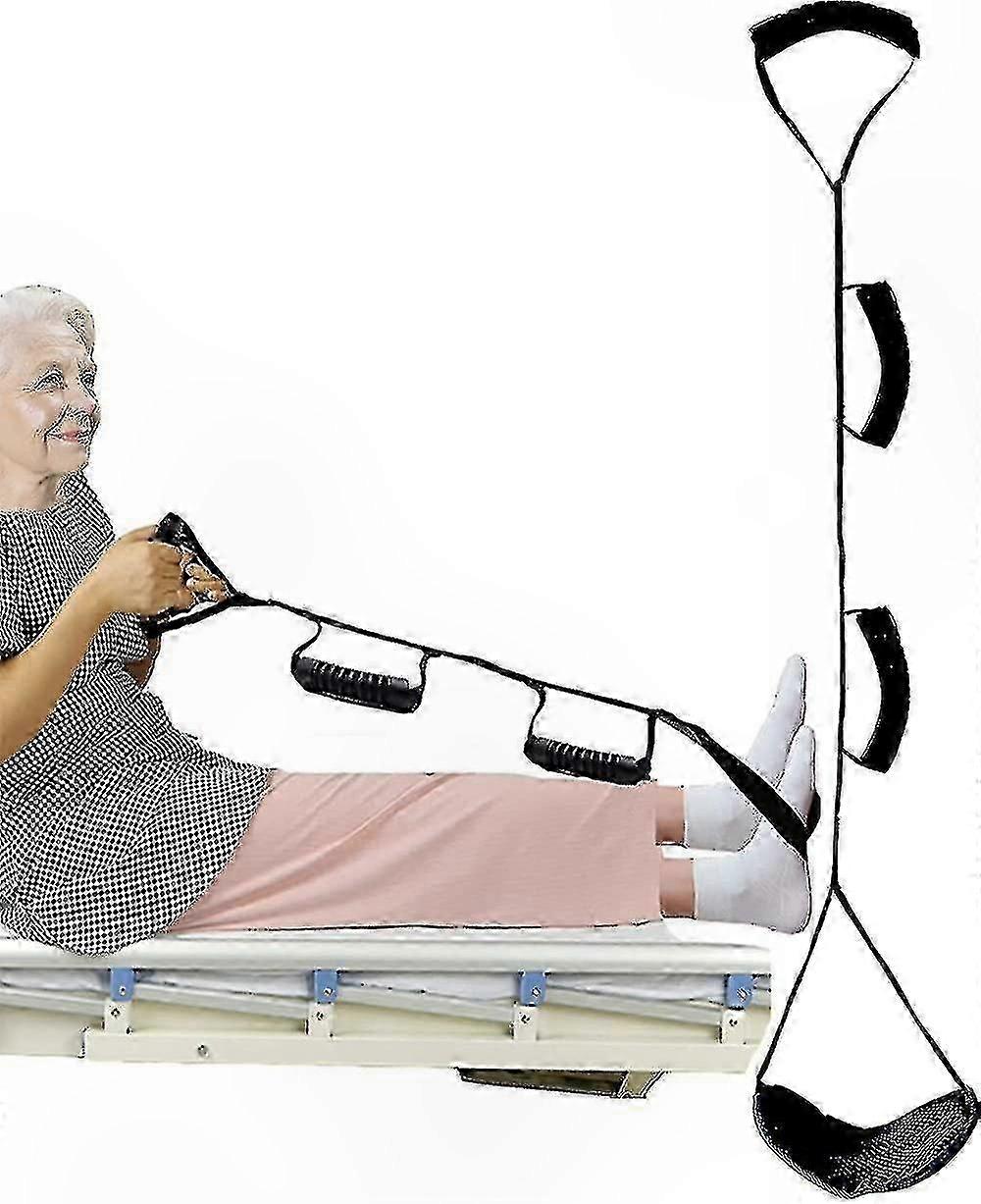 Multi-Loop Leg Lifter with Hand Grips and Soft Pad for Adults, Seniors, and Mobility Support