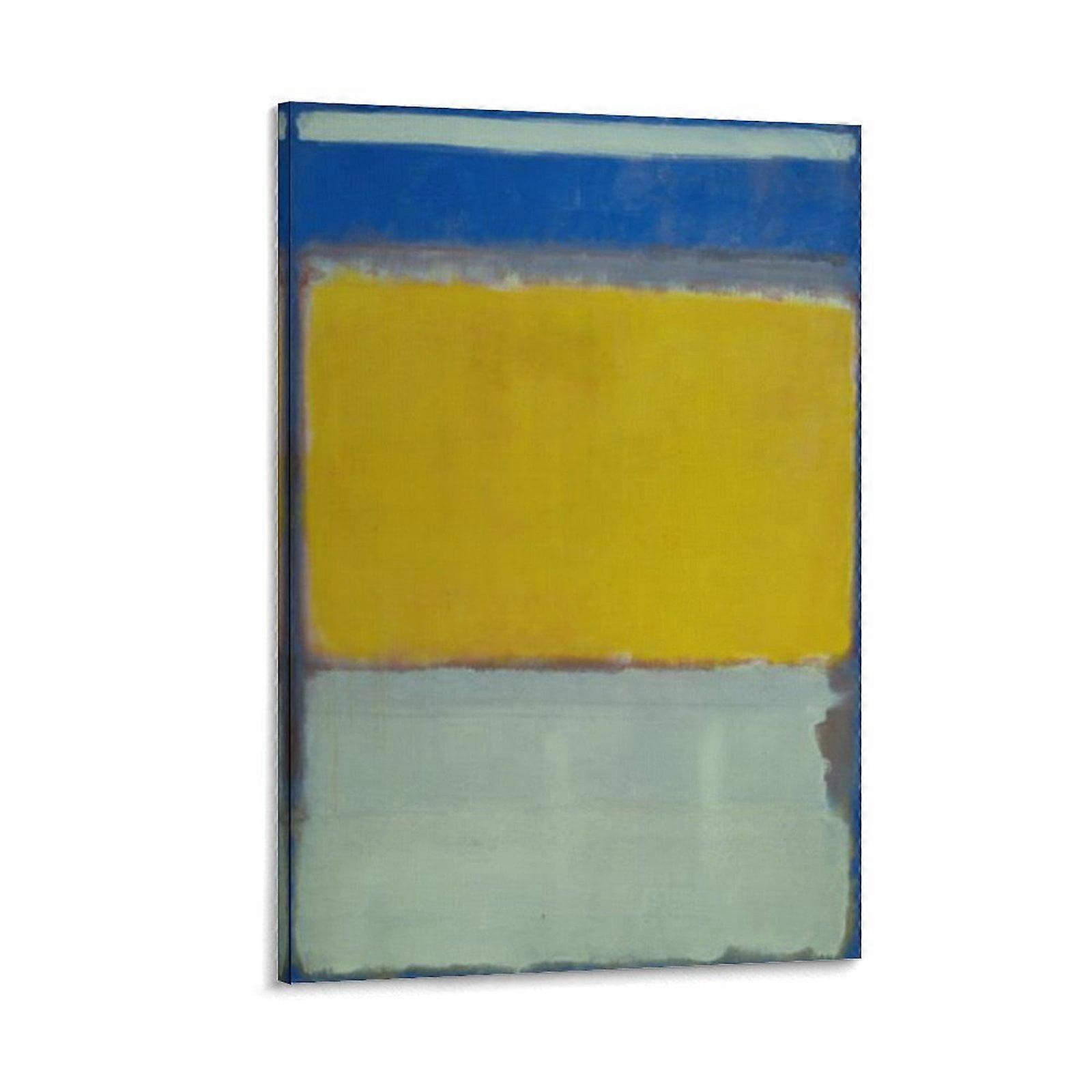 Impression sur toile « Bleu, jaune, vert clair » de Mark Rothko, 1950, 40 x 60 cm, décoration murale pour salon