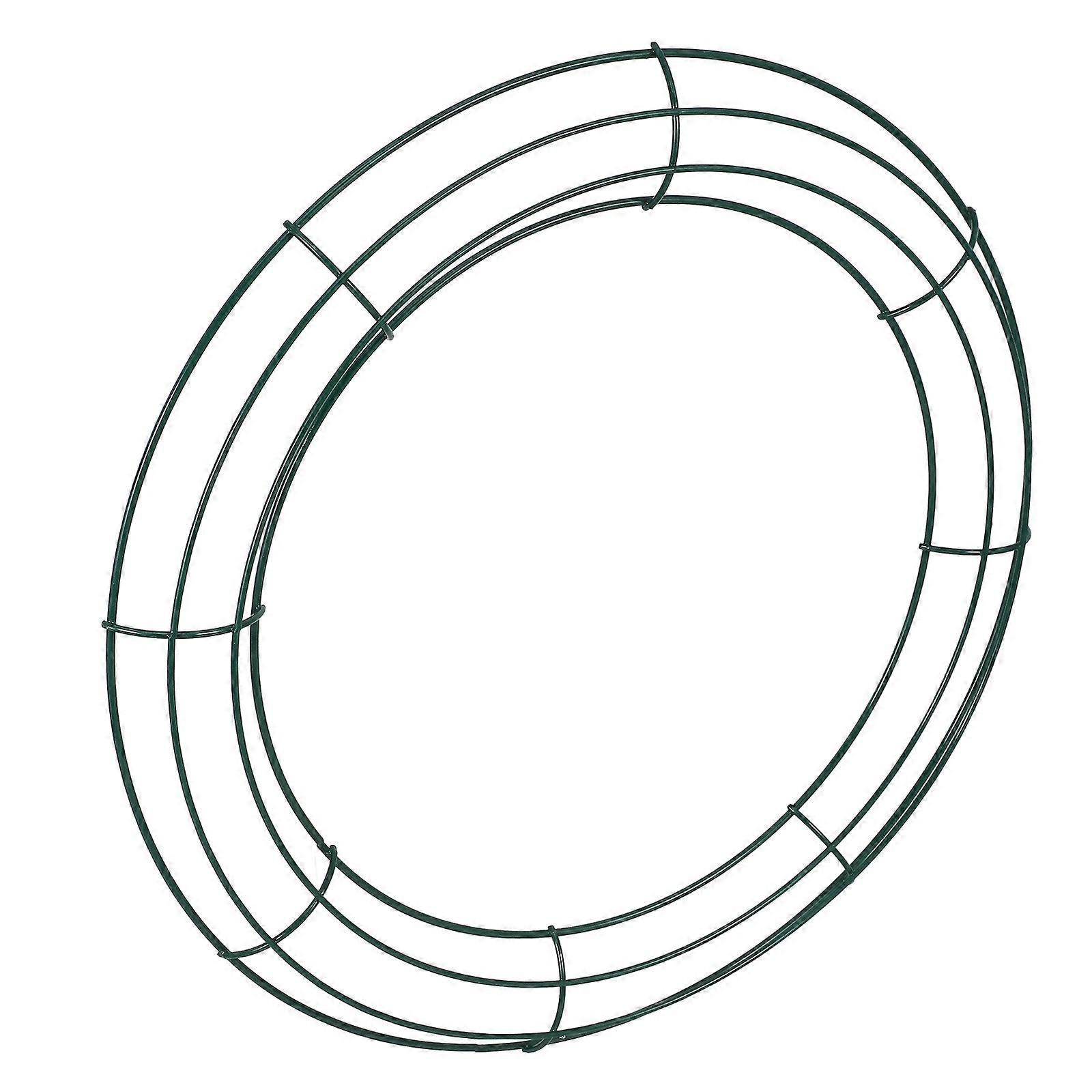 5Pcs Green Iron Wreath Frame Metal Wreath Frame for Decoration Round Shape