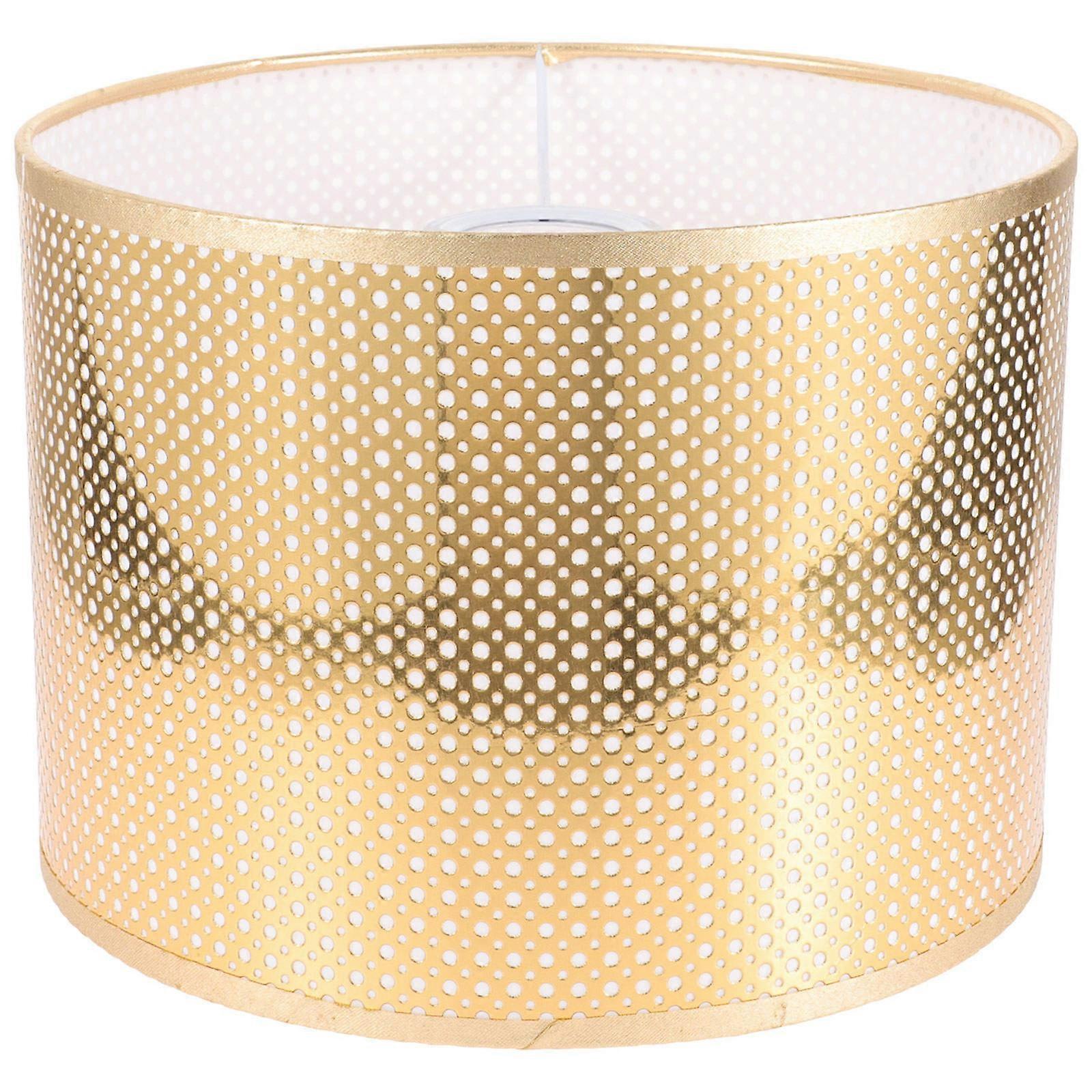 2Pcs Golden Modern Lamp Shade Replacement for E27 Table Lamp Cloth Lampshade