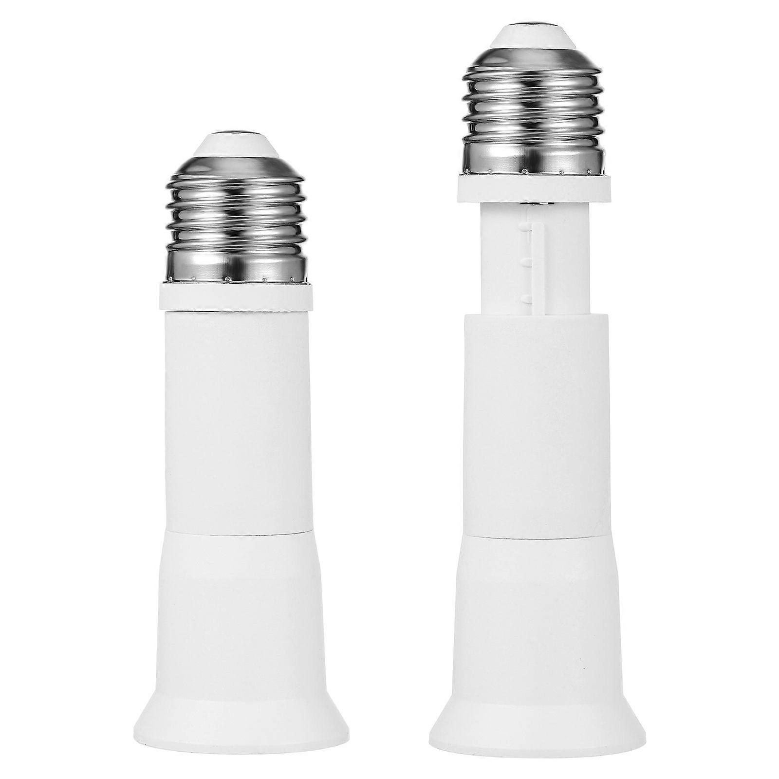 2pcs Bulb Socket Extender Telescopic Light Bulb Extension Socket E27 Adapter