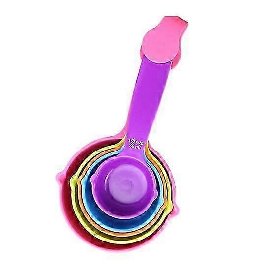 5Pcs/Set Colorful Flour Mixing Measuring Spoons Nesting Cups Kitchen Baking Tool