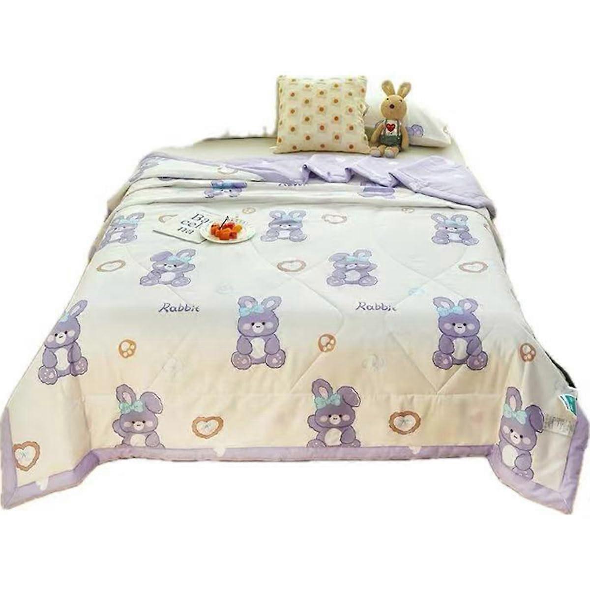 Summer Cotton Quilt AC Compatible Pure Cotton Quilt Core Machine Washable Thin Style Summer Cool 180 X 220 CM