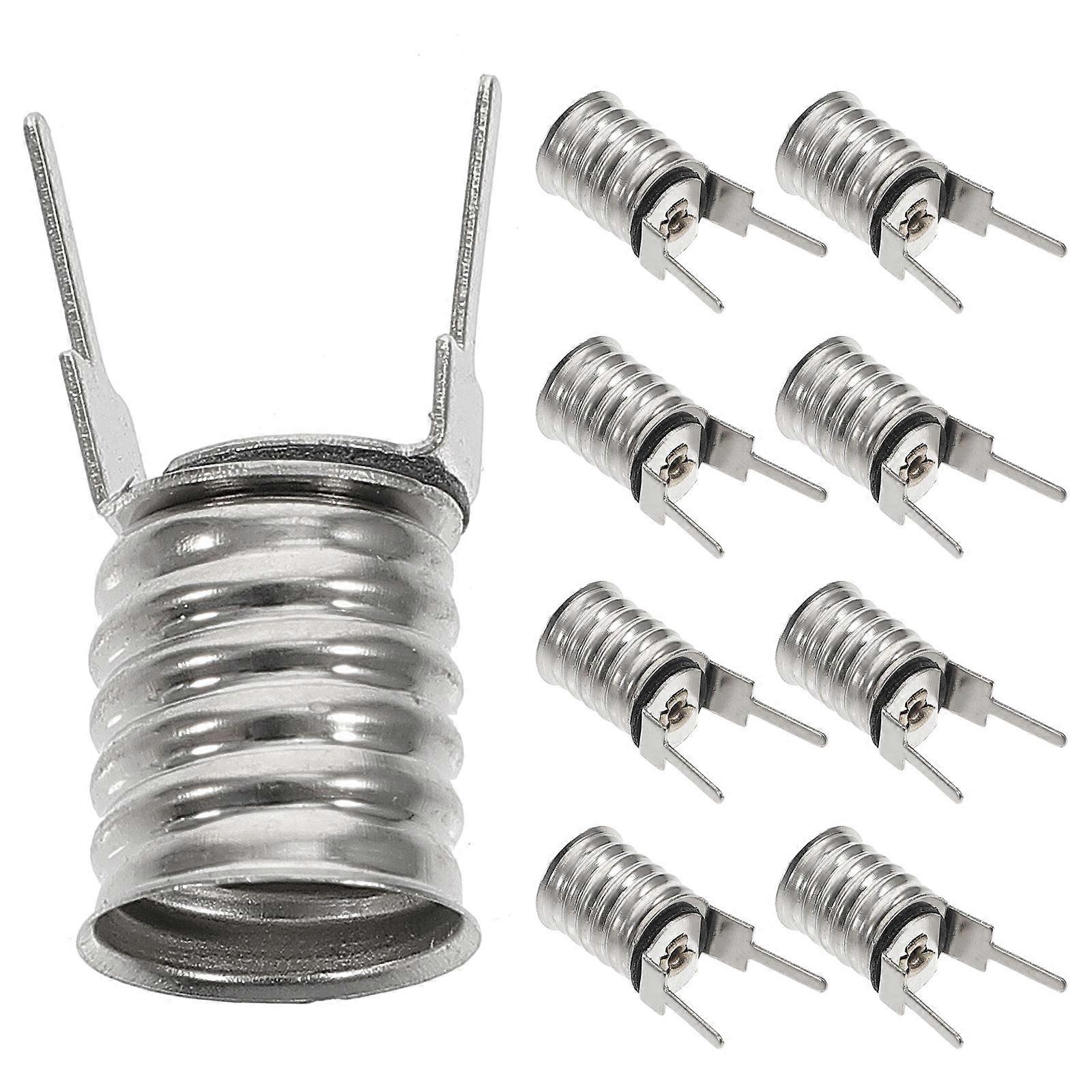 Lamp Parts Socket 10Pcs Mini LED Bulb Socket Designed For Laboratory Use And Student Reliable Light Source Socket In Silver Color