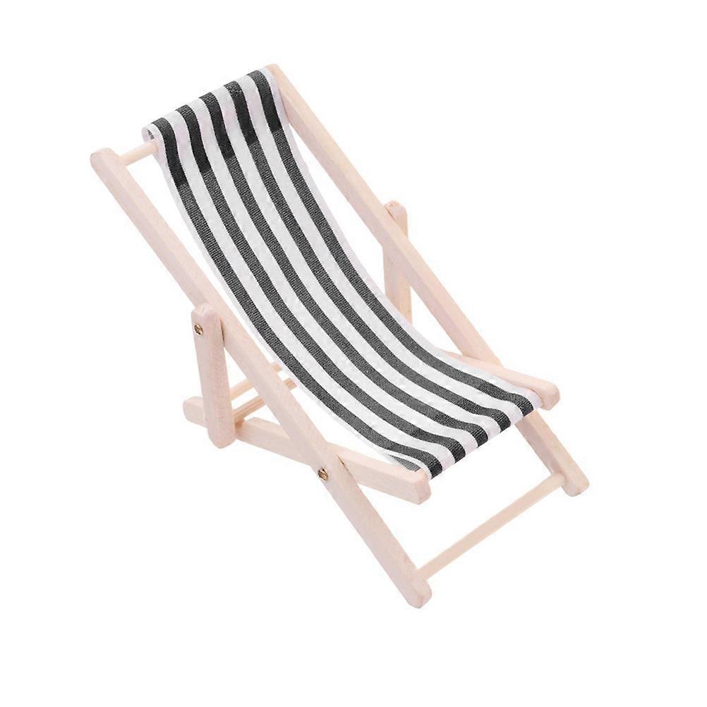 Miniature Lounge Chair Prop For DIY Enthusiasts Decoration In Black 1Pcs