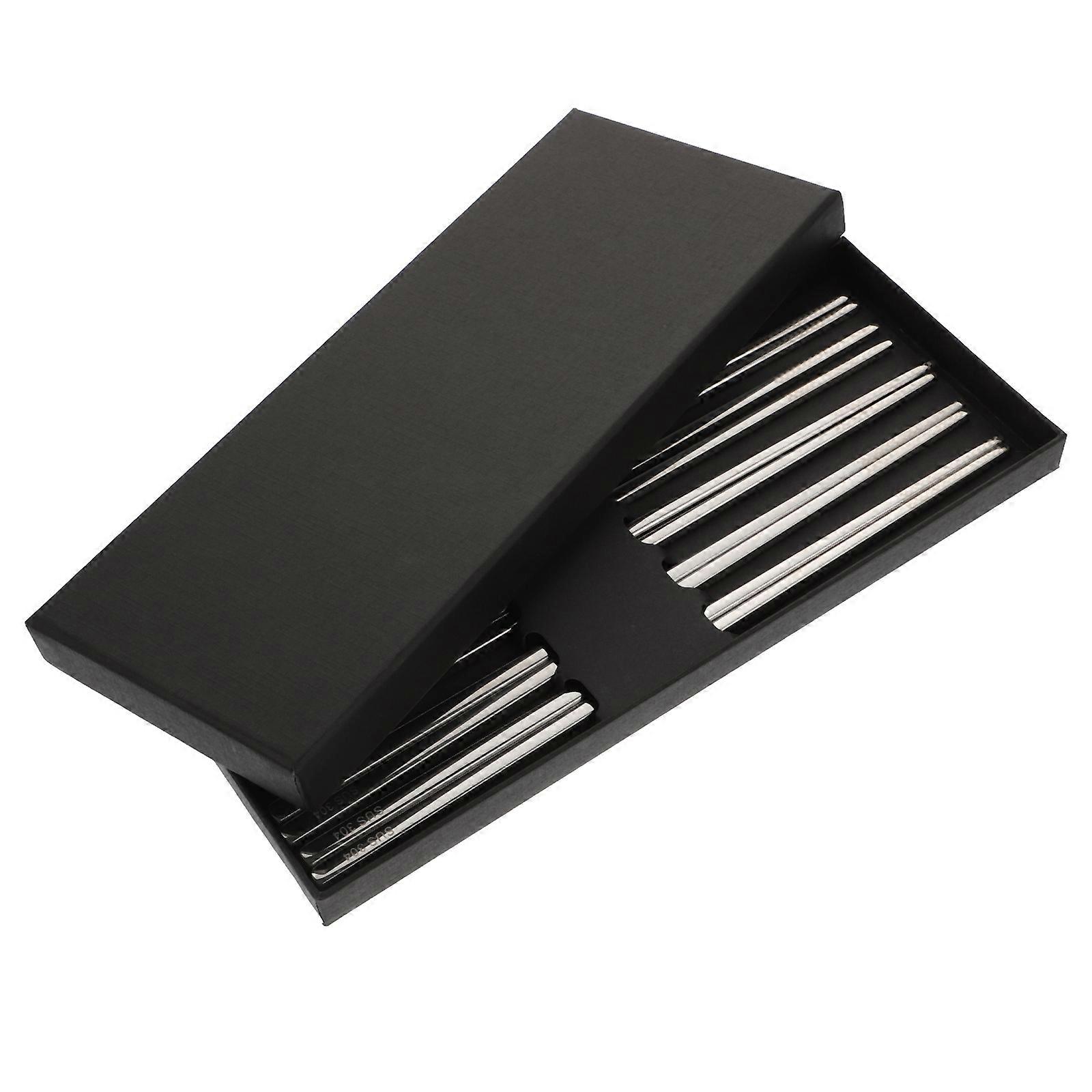 Chopsticks Reusable Metal Chopsticks For Eating Refined And Elegant Flatware 5Pairs