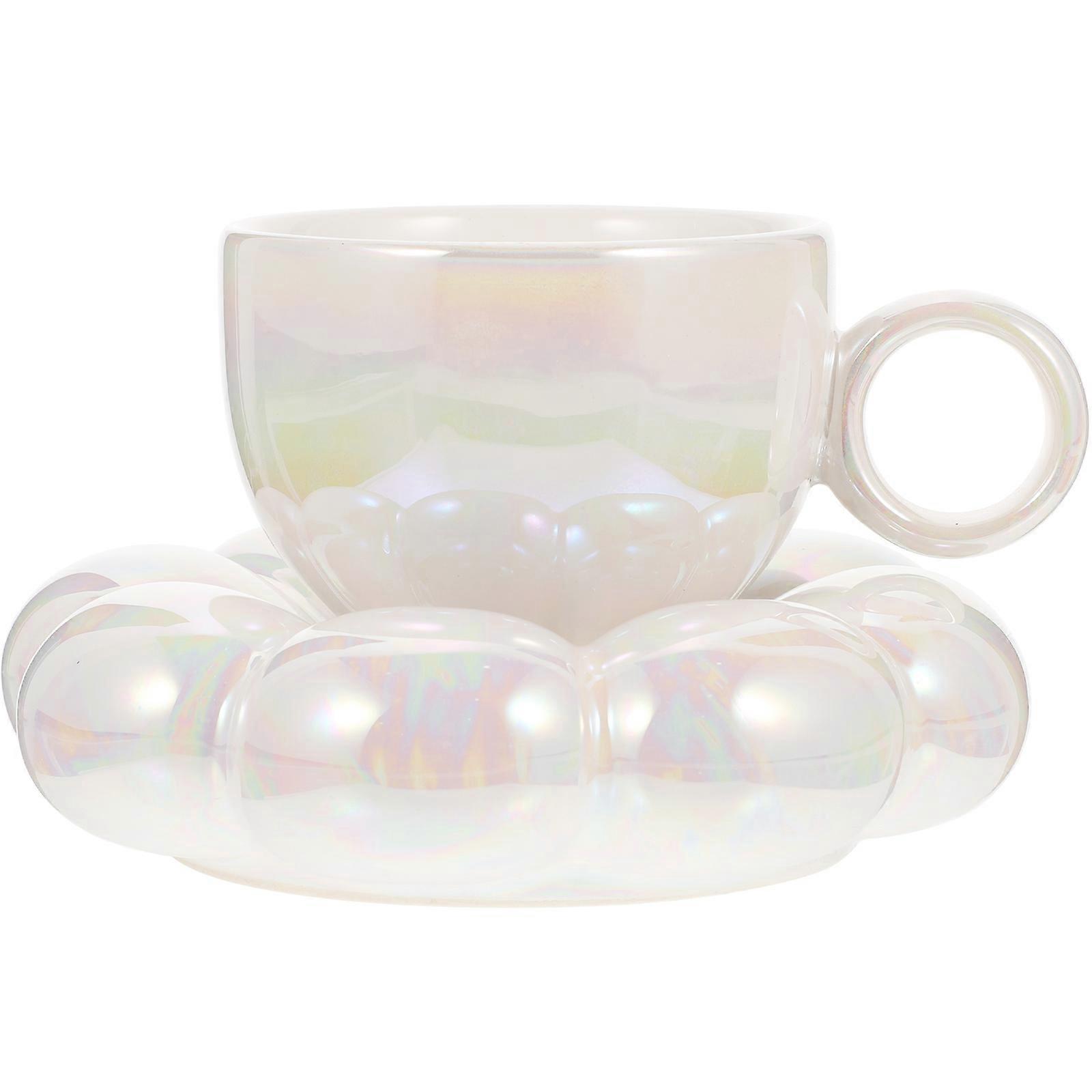 White Coffee Mug Ceramic Cups for 3Sets Household Coffee Cup Use