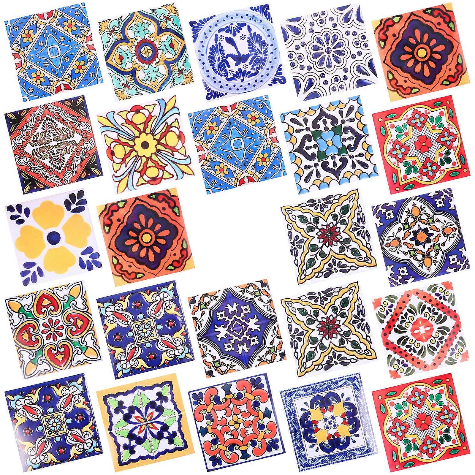 Bathroom Tile Sticker Peel and Stick for Use 24Pcs Self-Adhesive Tile Decals