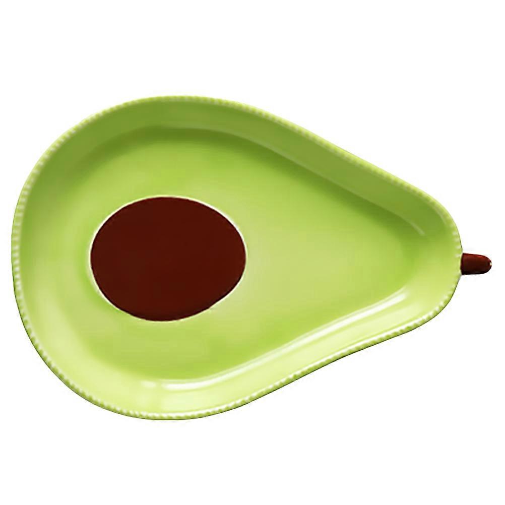 Dessert Fruit Plate Avocado Shape Plate for Storage Use 3Pcs Ceramic