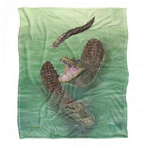 Royce McClure Silky Swamp Alligators Supersoft Blanket