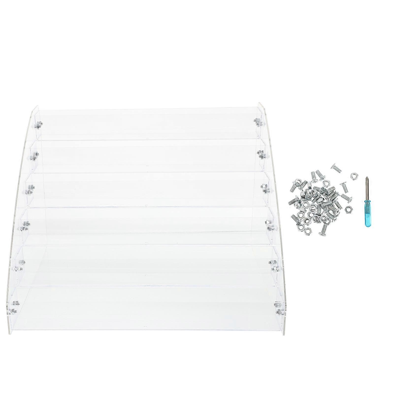 Display Organizer Acrylic Stand for Storage 2Pcs Six-Layer Clear Rack
