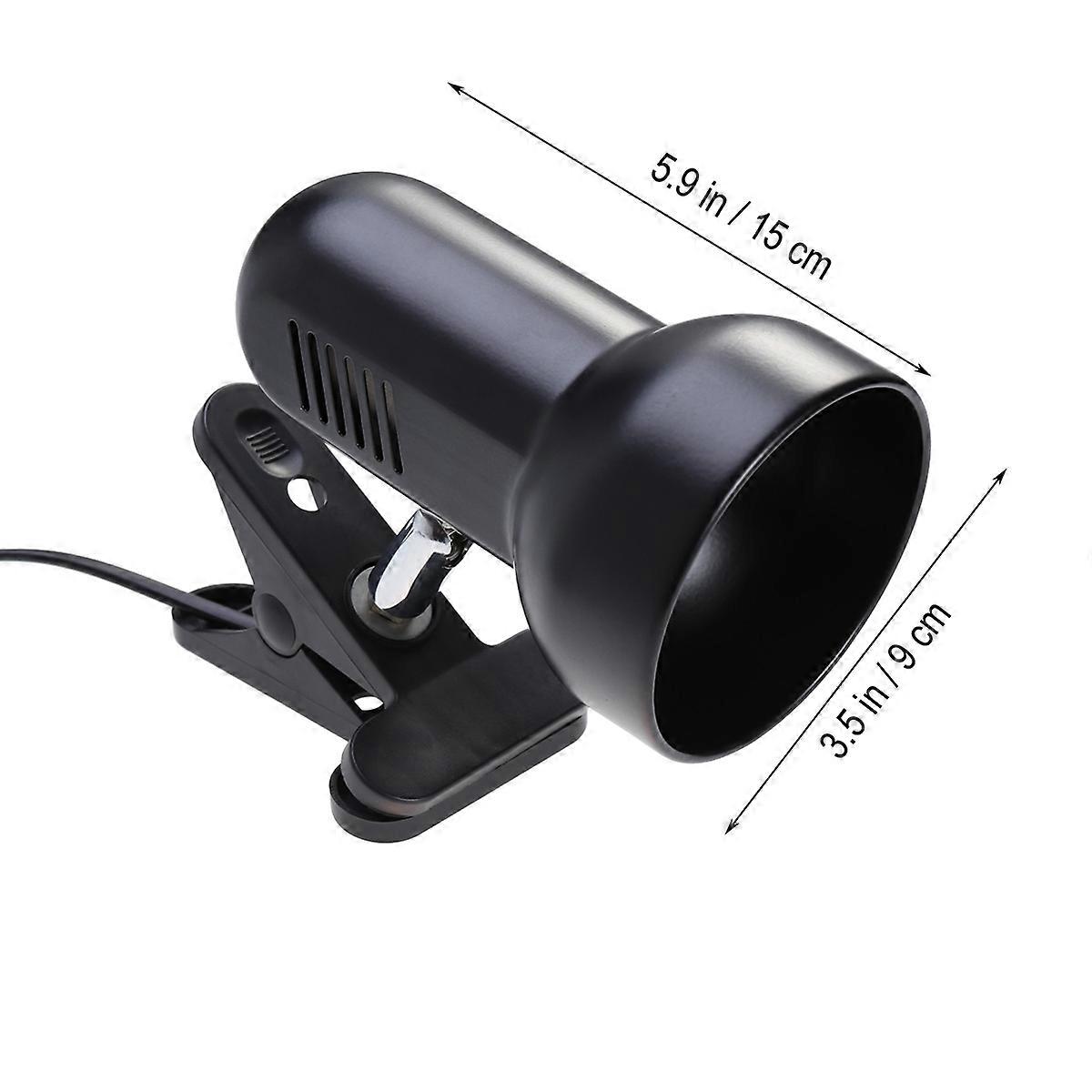 Breeding Thermal Lamp Holder Reptile Light Stand Clamp Black 17x17x9cm 1Set