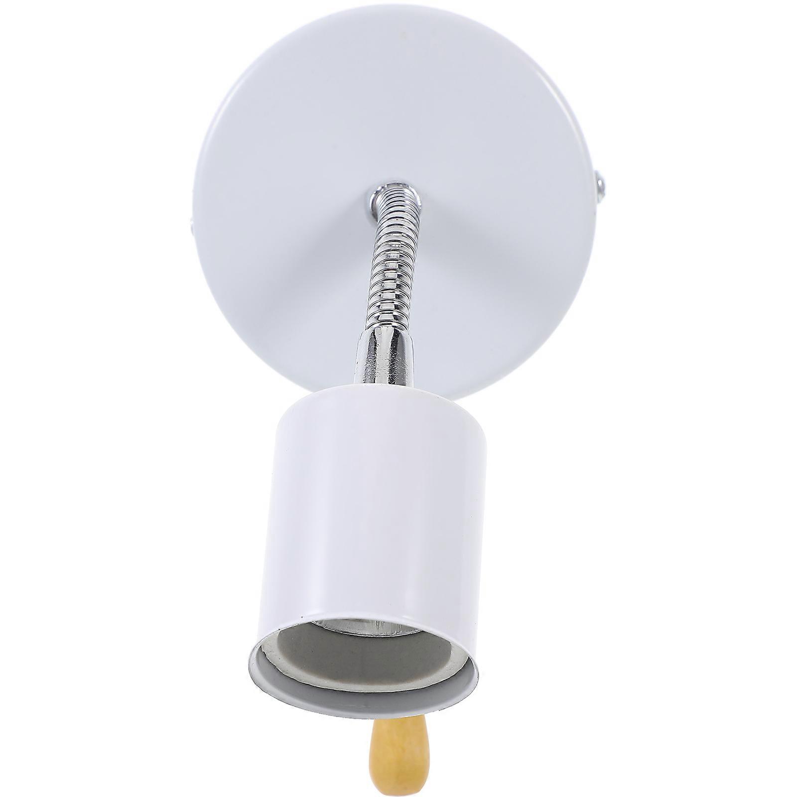 Wall Lamp Holder Socket for Practical Use 2Sets White Alloy