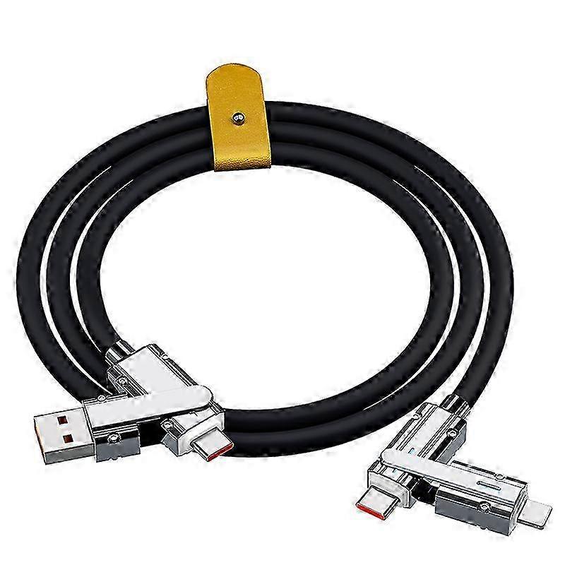 Strong PVC Black 1m Two-Headed Data Cable 26-27s