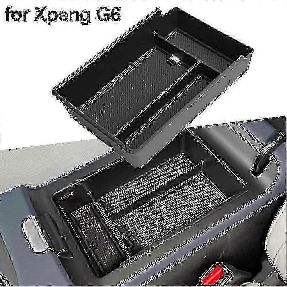 26-27 Xpeng G6 Center Console Storage Box ABS PVC Armrest Organizer