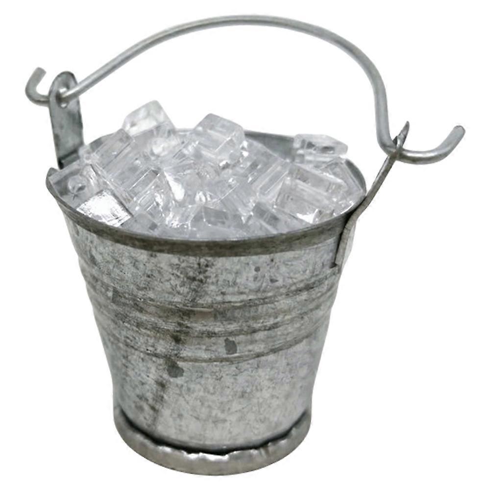 Miniature Ice Model Mini Ice Pail for Mini House Decoration 1Set