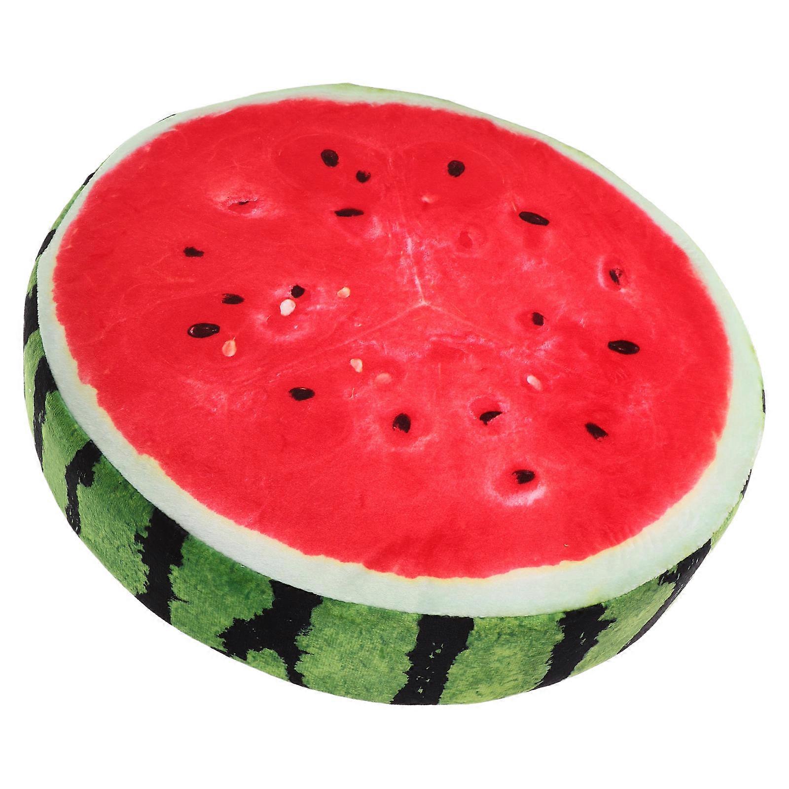 3D Watermelon Pillow Plush Decorative Throw Pillow for Sofa 2Pcs