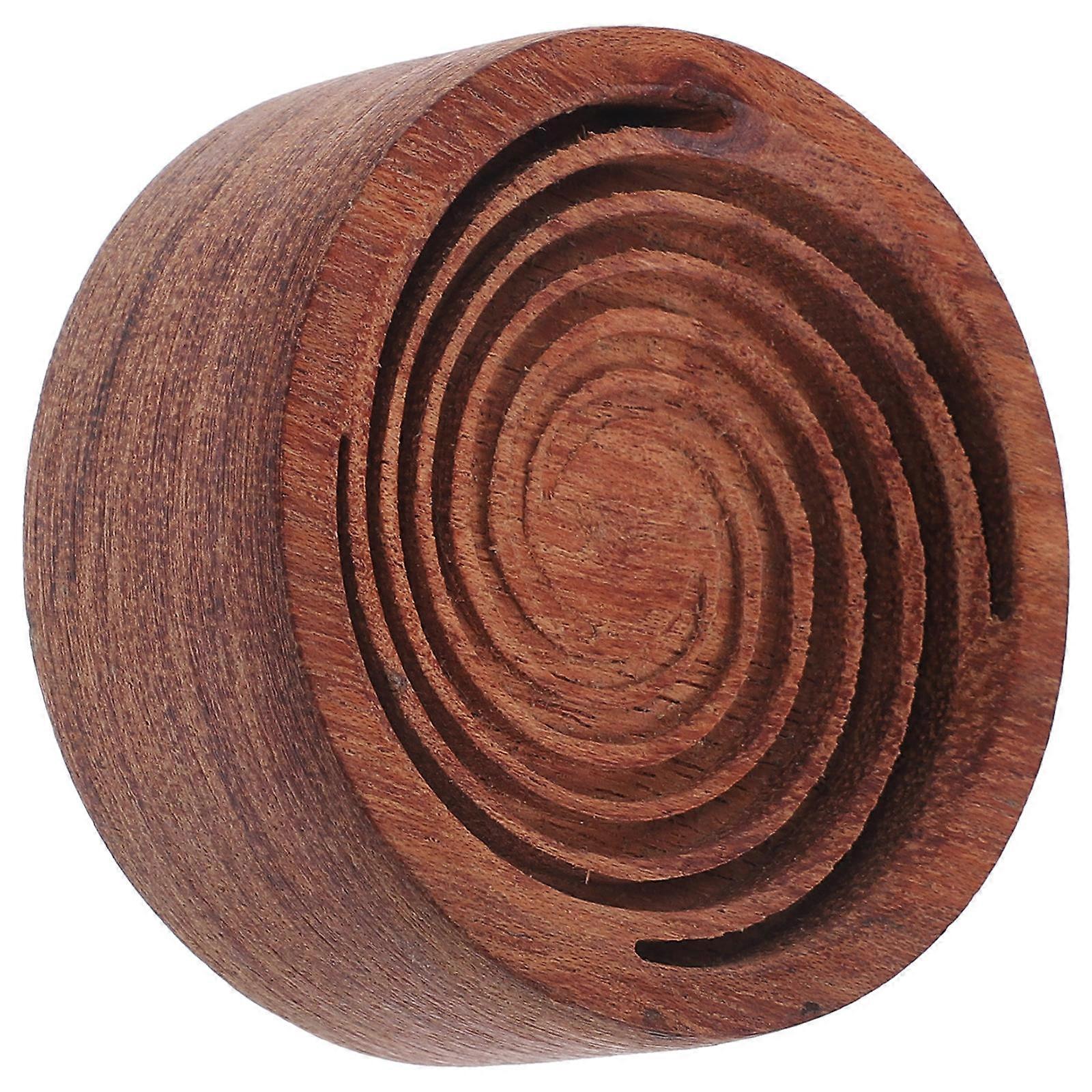 Wood Essential Oil Diffuser Round Round Style for Coffee Shop Brown Material for Oil Absorption 1Set