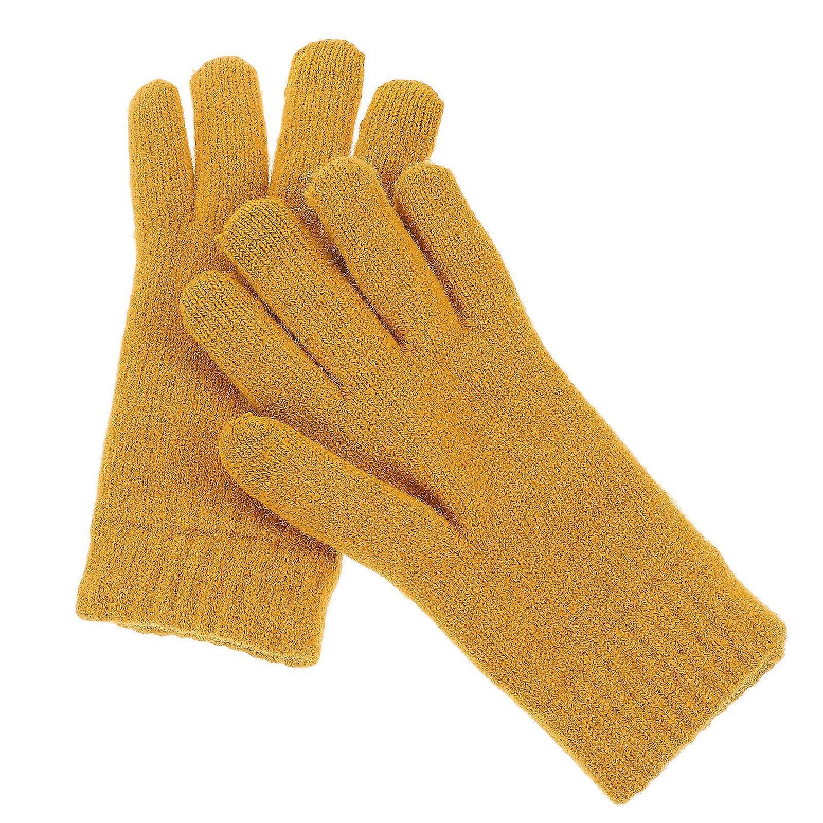 Touchscreen Compatible Warm Gloves Perfect For Winter Activities Such As Weddings And Banquets Made With Durable Knit Material 2 Pairs