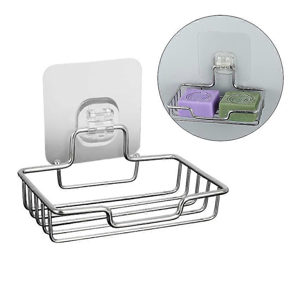 Stainless Steel Rack Soap Holder for Kitchen Use 2Pcs Silver